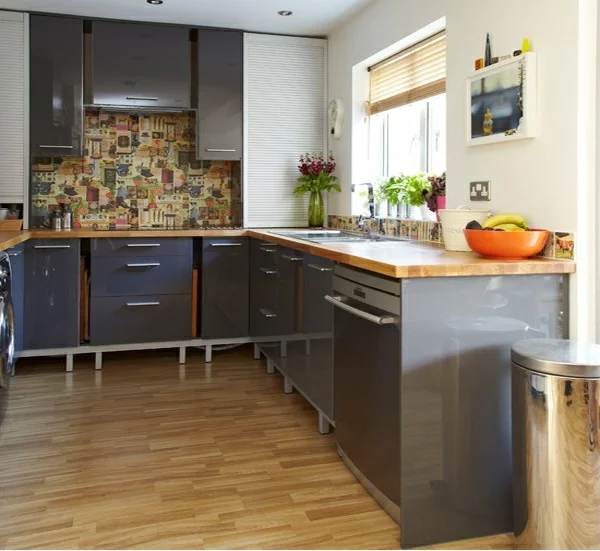 moderne graue Küchenschränke küchenmöbel städtisch