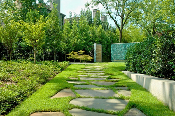 moderne gärten bilder beispiele gartengestaltung  fußweg