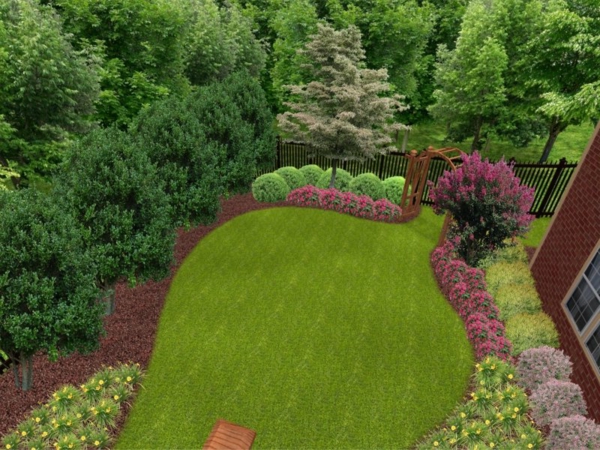 gärten bilder beispiele gartengestaltung  grasfläche