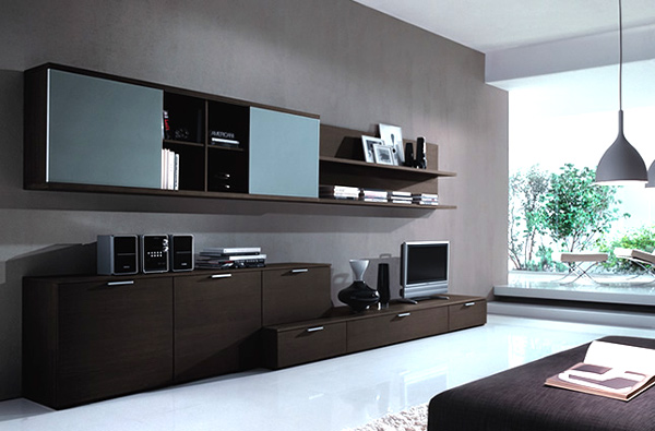 moderne minimalistische wohnzimmergestaltung ideen hängelampe