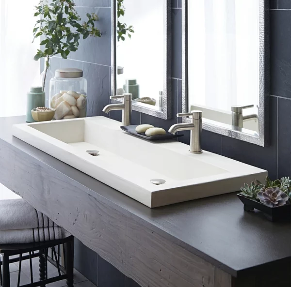 moderne waschbecken badezimmer design hand gefertigt weiß