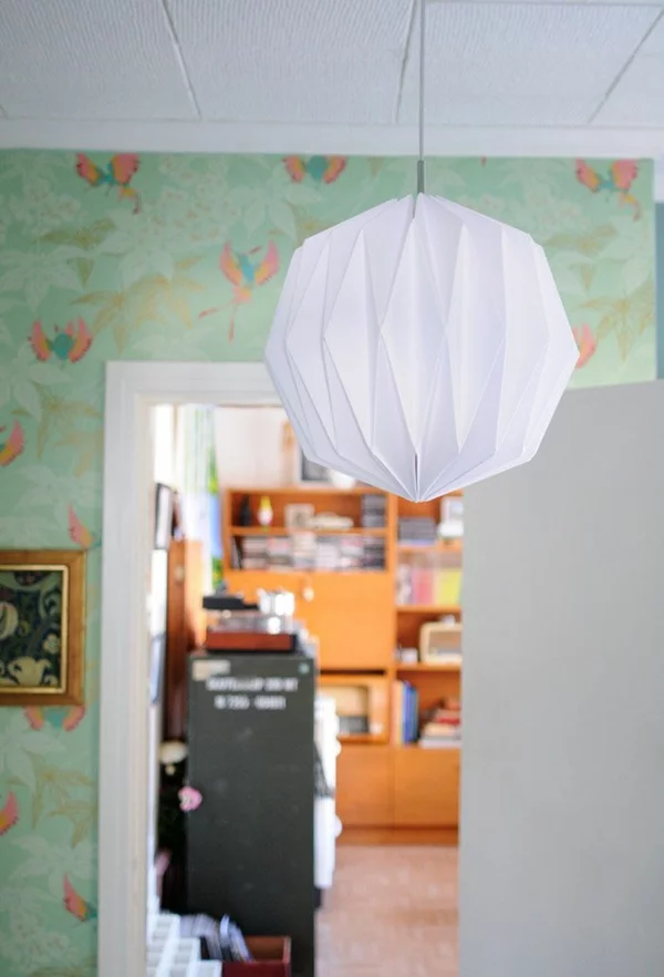 origami lampenschirme ideen DIY hängelampe
