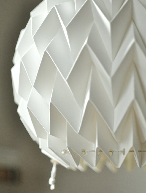 papierlampen origami pendelleuchte weiß
