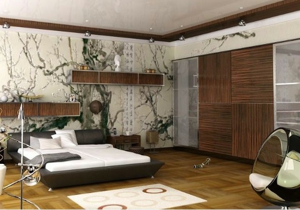 schlafzimmer design ideen braune möbel beleuchtung