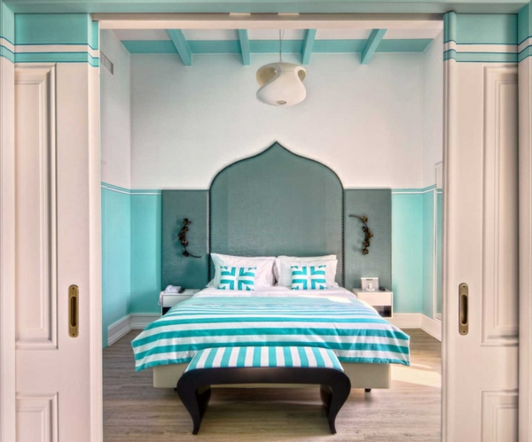 schlafzimmer designideen originell außerordentlich grün bett 