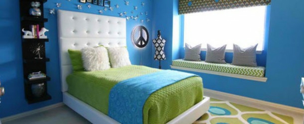 schlafzimmer farben ideen blau und grün