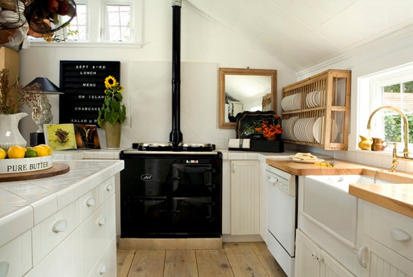 schwarz weiße küche minimalistisch einrichten