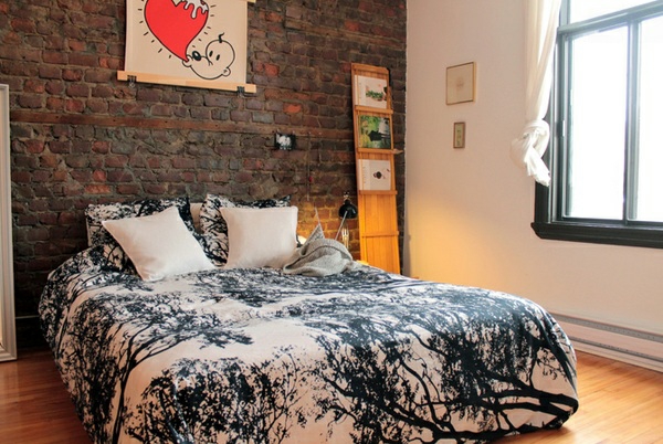 skandinavisches design schlafzimmer komplett einrichten minimalistisch bettwäsche muster