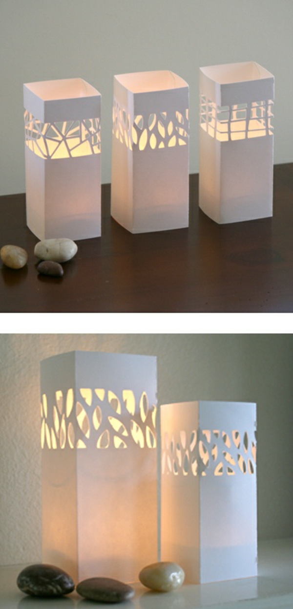 tischlampen papierleuchten originell warmes licht