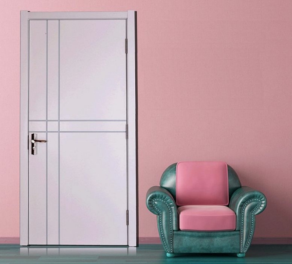 wandfarbe rosa innentüren zarge modern inneneinrichtung ideen wohnideen polstersessel