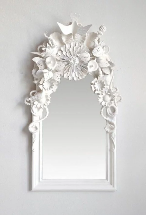 wandspiegel weiß dekorative elemente spiegel