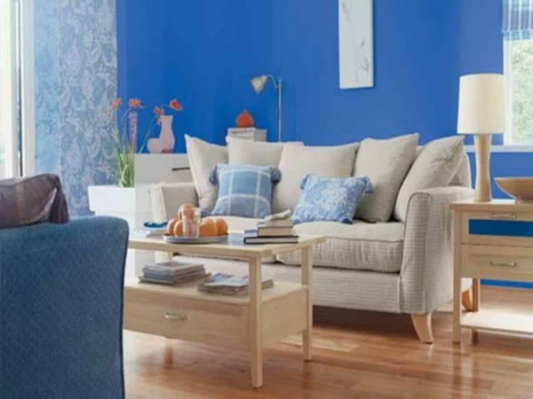 wohnzimmer farbgestaltung blaue inspiration sofa 