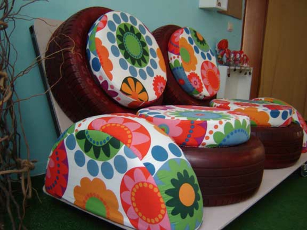 Möbel Autoreifen autoreifen recycling klein sofa
