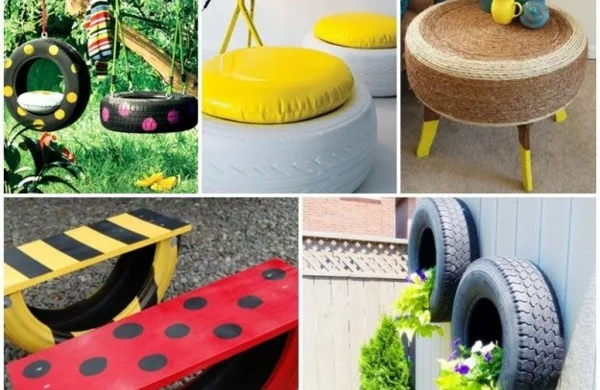 Kreative Ideen mit Autoreifen für Home und Garten 