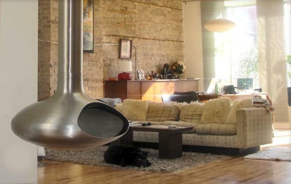 Hängender Kaminofen - moderne, Luxus Kamine