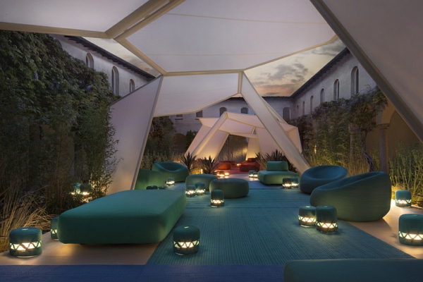 Lounge Gartenmöbel Set rattan polyrattan design