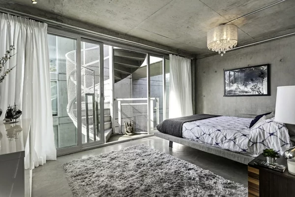 Modernes Penthaus vancouver architektur kronleuchter beton