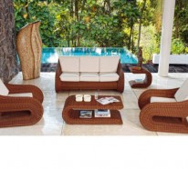 45 Outdoor Rattanmöbel – modernes Gartenmöbel Set und Lounge Sessel