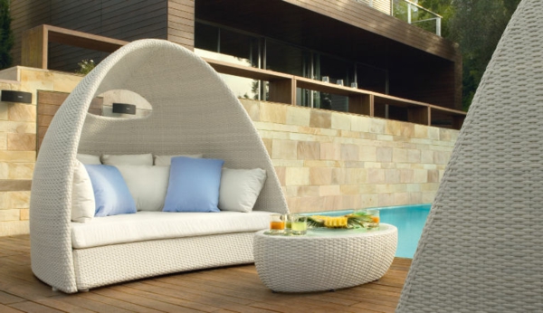 45 Outdoor Rattanmöbel - modernes Gartenmöbel Set und Lounge Sessel