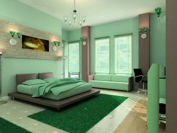 Wandfarben farbpalette farbgestaltung wanddeko schlafzimmer