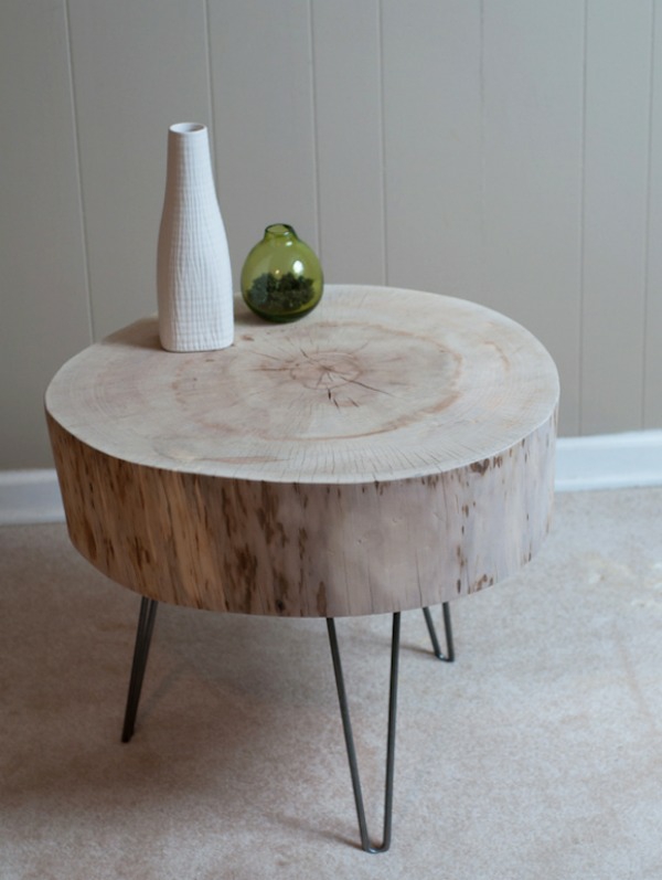 Tisch aus Baumstamm massivholz