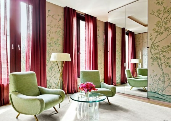 ankleidezimmer einrichten modern stilvoll grüne möbel 