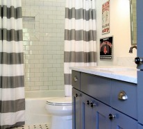 Badvorhänge können Ihr Badezimmer vollkommen umwandeln