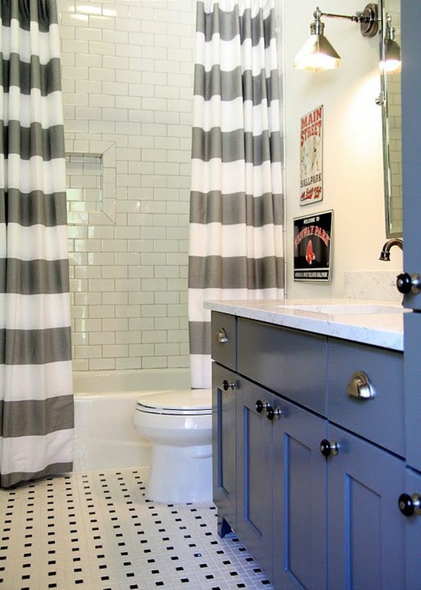 badezimmer design badvorhänge duschvorhang  streifen