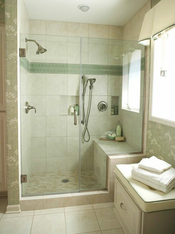badezimmergestaltung ideen badezimmer grün duschkabine
