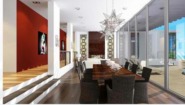 15 hinreißende Esszimmer in Rot, Weiß und Schwarz