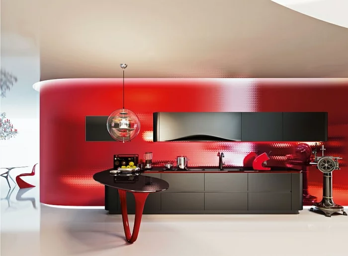 designerküchen moderne küchen italienisches design rot