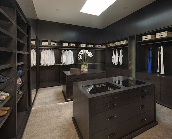 einrichtungsideen ankleidezimmer möbel elegant in schwarz tische 
