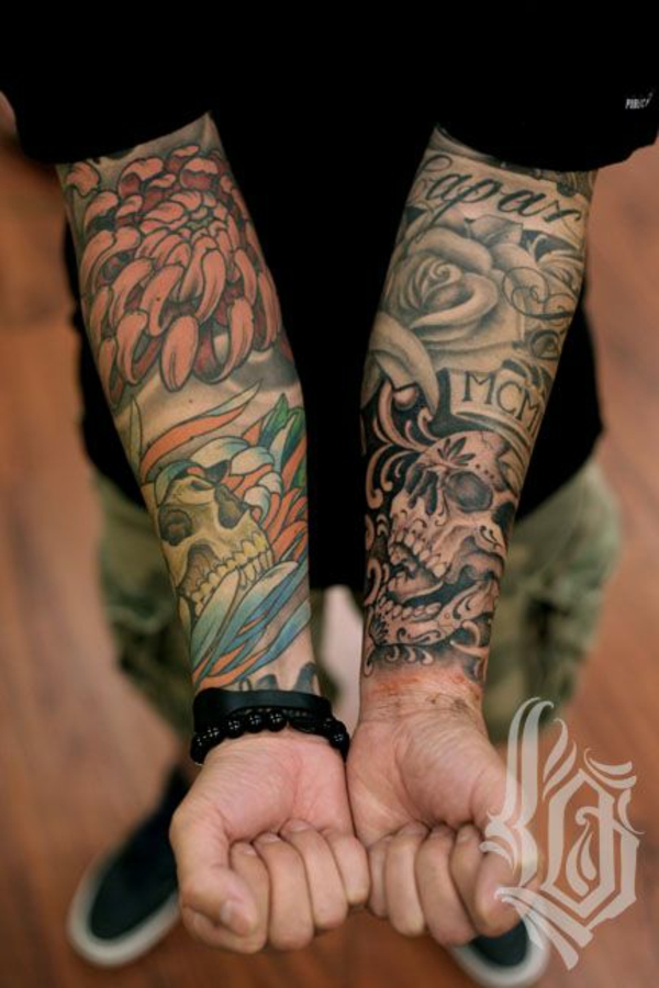 Tattoo schwarz unterarm männer Solid Black