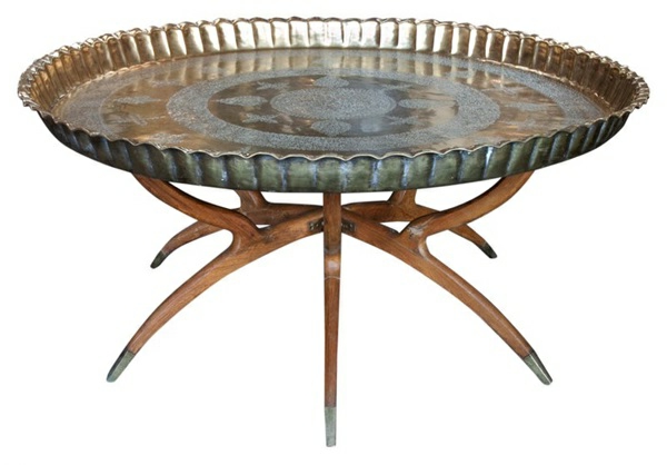 marokkanisch orientalische Möbel tisch servierbrett metall