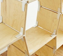Moderne Designermöbel, die sich ohne Werkzeuge konstruieren lassen