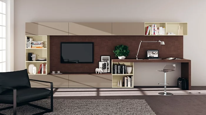 modernes wohnzimmer einrichtungsideen tv wohnwand minimalistischer stil