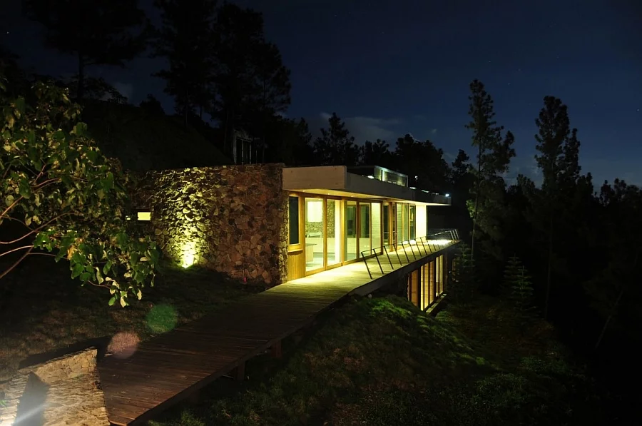 nachhaltige umweltfreundliche grüne architektur beleuchtung nachtsüber