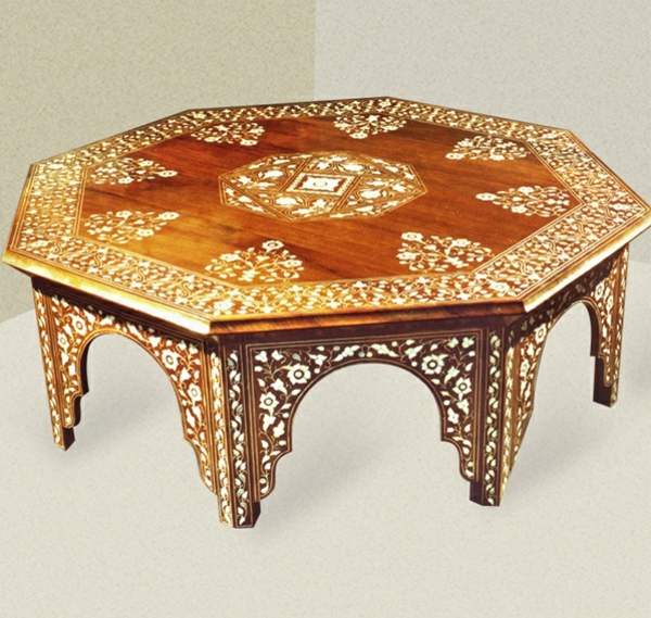 orientalische Möbel ecke holz muster weiß
