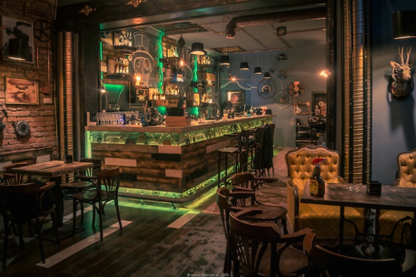 bar restaurant design tolle beleuchtung joben bistro rumänien
