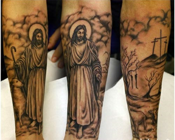 religiöse tattoo unterarm motive