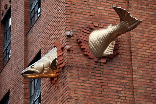 salmon skulptur berühmte kunstwerke 