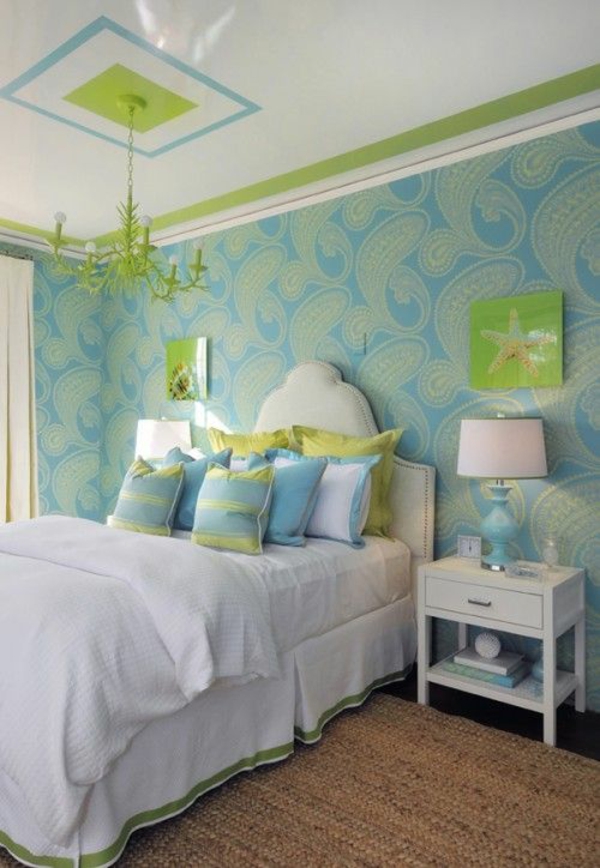 schlafzimmer schlafzimmerwand gestalten frische farben