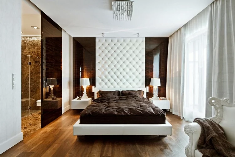 schlafzimmer wand gestalten polsterung einrichtungstipps modern wohnen