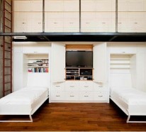 Schrankwand mit Klappbett – Wohnideen für praktische Wandbetten