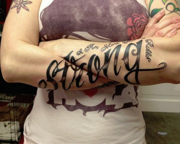 Frau spruch tattoo unterarm 250+ Tattoos