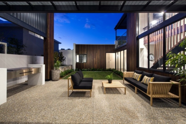 terrassengestaltung beispiele lounge möbel aus holz nachhaltige architektur