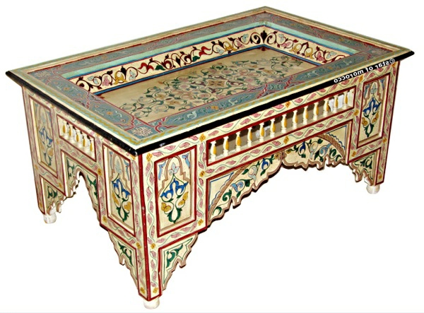 tisch design holz muster marokkanisch orientalische möbel