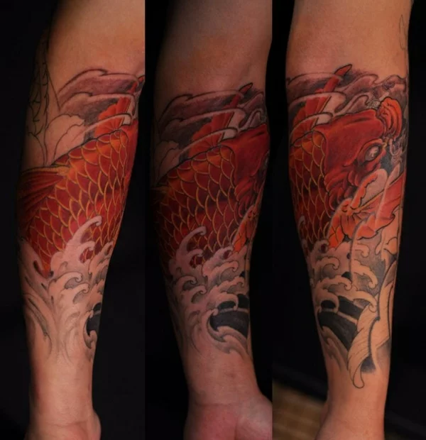 tattoo unterarm bilder chronische tinte fisch motiv