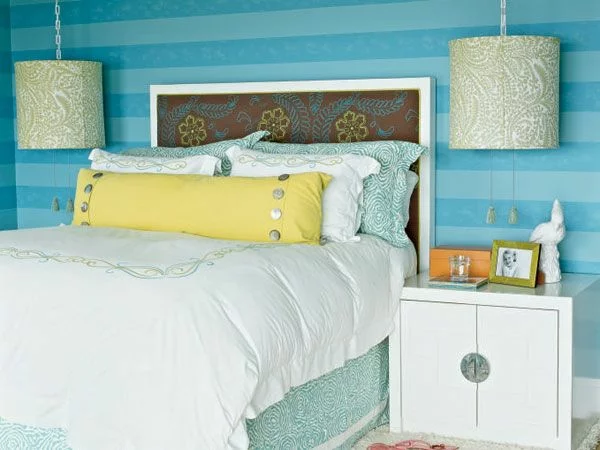 wanddeko farben Schlafzimmer wand gestalten saftig