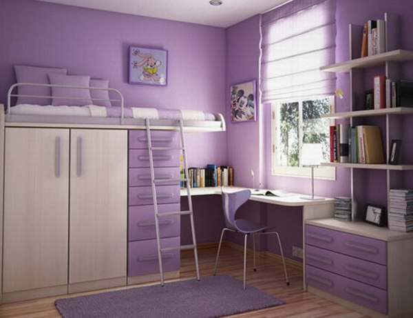 wandfarben ideen kinderzimmer lila violett trendfarbe wände streichen
